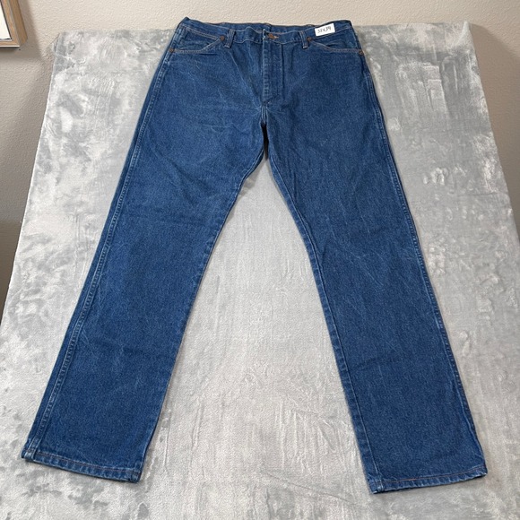 Wrangler Other - Wrangler Mens Jeans 38x34 Cowboy Cut 13MWZPW Indigo Blue Straight Leg